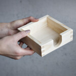 Bierdeckelhalter aus Holz für Bierdeckel, 125 × 125 × 45 mm