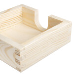 Bierdeckelhalter aus Holz für Bierdeckel, 125 × 125 × 45 mm