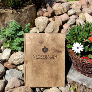 Holzhefter DIN A4, Zeugnismappe in Eiche Dunkel, Mappe, Schnellhefter