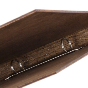 Holzhefter DIN A4, Zeugnismappe in Eiche Dunkel, Mappe, Schnellhefter