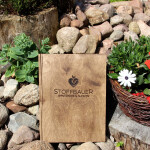 Holzhefter DIN A4, Zeugnismappe in Eiche Dunkel, Mappe, Schnellhefter