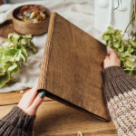 Holzhefter DIN A4, Zeugnismappe in Eiche Dunkel, Mappe, Schnellhefter