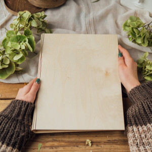 Schnellhefter DIN A4, Ordner aus Holz, Holz-Hefter,...